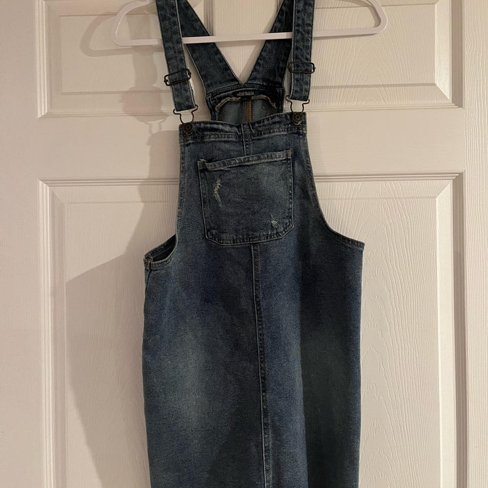 Denim overall dress